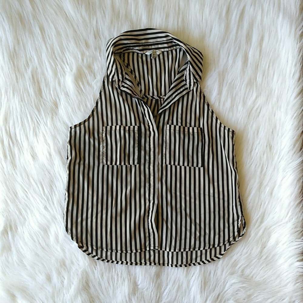Striped button up